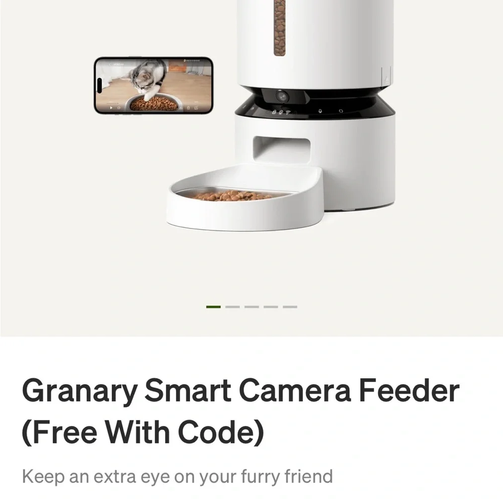 Grana Smart Camera Feeder - White